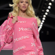 A model walks the runway during the Moschino show as a part of Milan Fashion Week Womenswear Spring/Summer 2015 on September 18, 2014 in Milan, Italy.